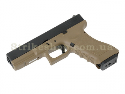 Купити Страйкбольний пістолет Glock 17 Army Metal Tan Green Gas в магазині Strikeshop