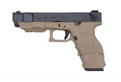 Купити Страйкбольний пістолет WE Glock 26C Advance Gen.3 TAN GBB в магазині Strikeshop