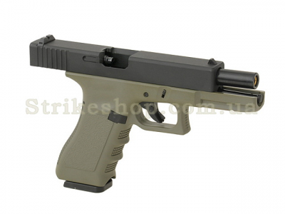 Купити Страйкбольний пістолет Glock 17 Army Metal OD Green Gas в магазині Strikeshop