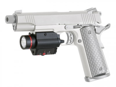 Купити Ліхтар алюмінієвий пістолетний PCS 180LM з лазером BLACK в магазині Strikeshop
