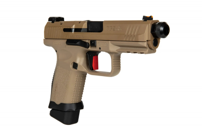 Купити Страйкбольний пістолет Cybergun Canik TP9 Elite Combat Pistol Tan в магазині Strikeshop