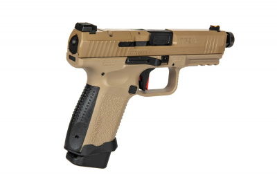 Купити Страйкбольний пістолет Cybergun Canik TP9 Elite Combat Pistol Tan в магазині Strikeshop