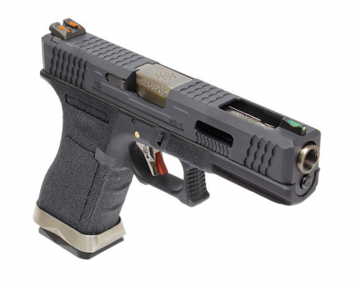 Купити Страйкбольний пістолет WE Glock 17 Custom (Black Slide and Gold Barrel) Black в магазині Strikeshop