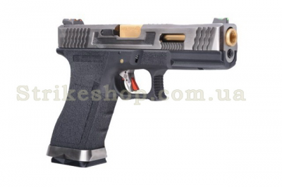 Купити Страйкбольний пістолет WE Glock 17 Force Metal Blk-Silver-Gold GBB в магазині Strikeshop