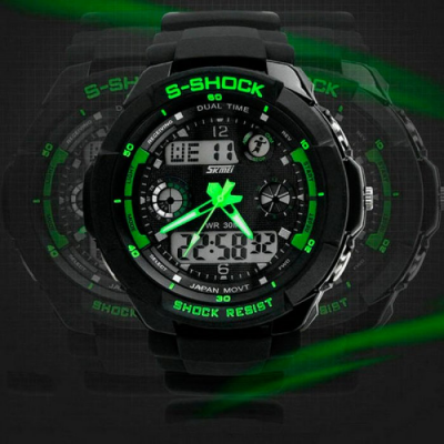 Купити Годинник Skmei S-Shock Green 0931 в магазині Strikeshop