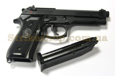 Купити Страйкбольний пістолет Beretta M92F/M9 KJW Plastic Green Gas в магазині Strikeshop
