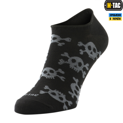 Шкарпетки M-TAC легкі літні Pirate Skull Black Size 43-46
