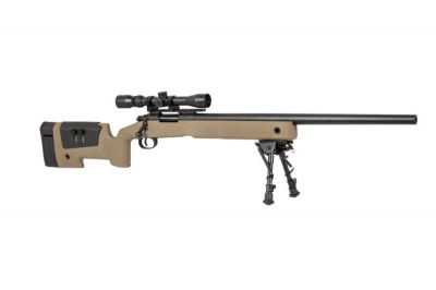 Купити Страйкбольна снайперська гвинтівка Specna Arms M62 SA-S02 Core With Scope and Bipod Tan в магазині Strikeshop