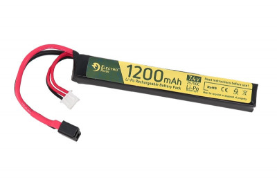 Купити Акумулятор Electro River LiPo 7.4V 1200 mAh 25/50C T-connector в магазині Strikeshop