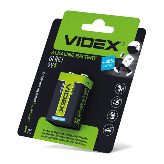 Купити Батарейка лужна Videx 6LR61/9V в магазині Strikeshop
