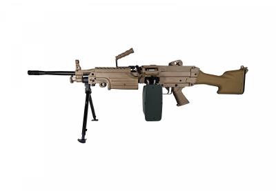 Купити Страйкбольний кулемет A&K M249 Mk2 Dark Earth Plastic Body в магазині Strikeshop